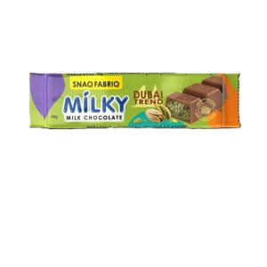snaq fabriq milk chocolate with pistahio paste & kunafa (dubai collection)