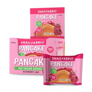 snaq fabriq pancake 45g raspberry jam .