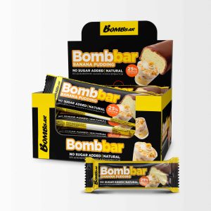 bombbar protein bar with sugar free chocolate