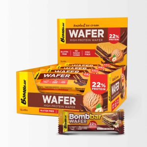 glazed wafer bar nut ice cream in chocolate.